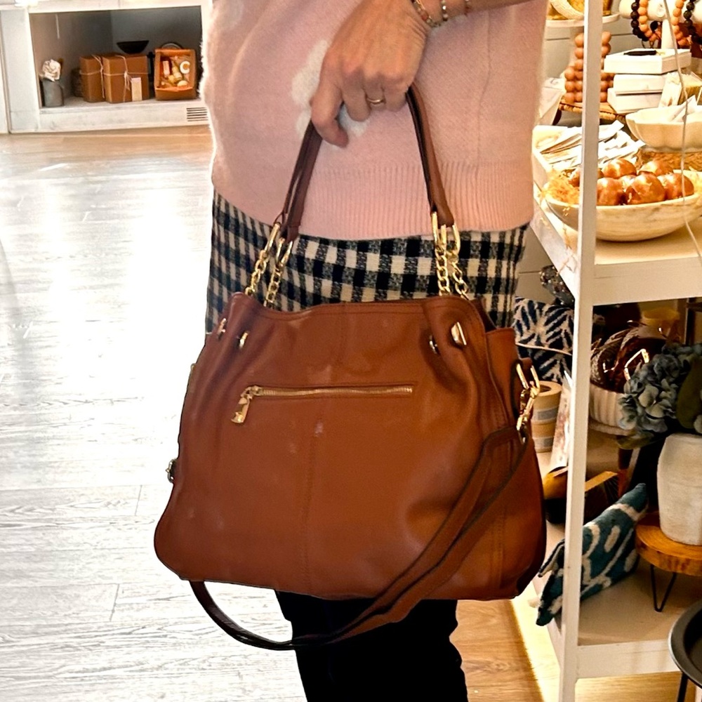 Jose Hess Danbury Mint Limited Edition Signature Brown Leather Hobo Bag - Picture 15 of 15